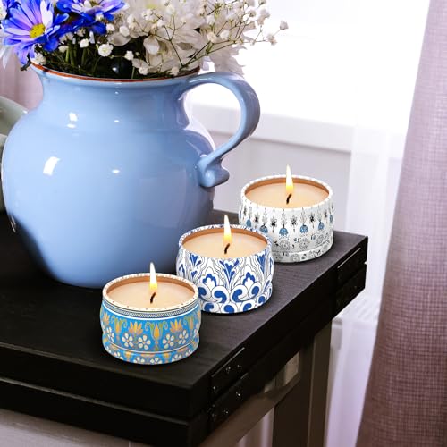 Scented Candles Gift Set, 3 Pack Candles for Home Scented, Long Lasting Soy Wax Aromatherapy Candle Set, Gifts for Women w...