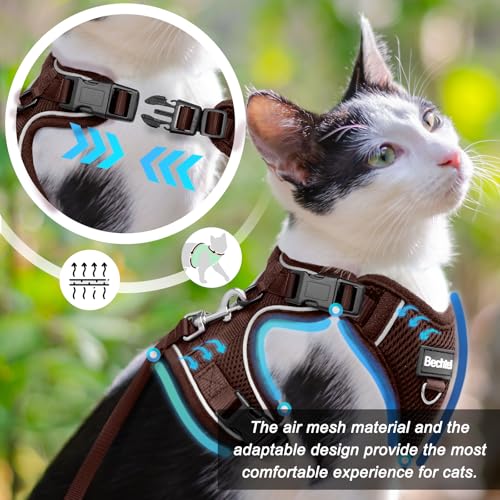 Cat Harness and Leash Set - Escape Proof Adjustable Cat Harness, Comfortable Soft Lightweight, Use Safe & Easy, Walking Tr...