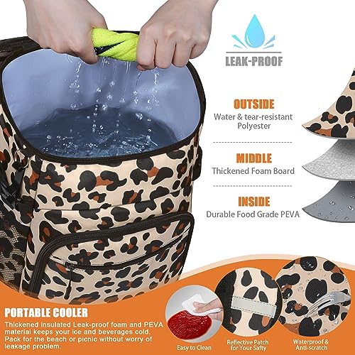 Cooler Backpack Insulated Leakproof Waterproof Backpack Cooler Bag 30/45 Cans, Large Capacity Lightweight Travel Camping B...