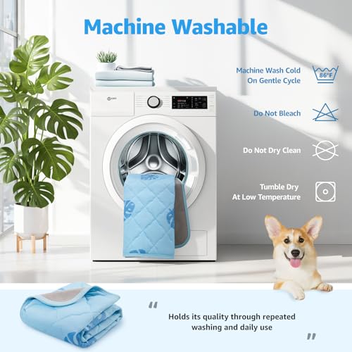 LOOBANI Dog Cooling Mat for Large Dogs - 56"x36" Pet Cooling Mat with Anti-Slip Bottom, Waterproof Self-Cooling Dog Pad fo...