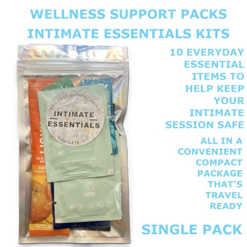 Intimate Essentials Travel Kit, Wellness Support Pack with Personal Care Items, 8 Pieces