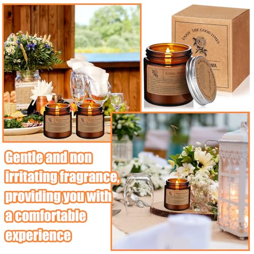 Threlaco 6 Pcs Christmas Soy Candles for Women Gift Bulk Soy Scented Wax Aromatherapy Candles for Women Home Long Lasting ...