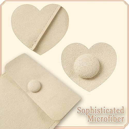 Heliltd 12pcs Microfiber Jewelry Pouch 8x8cm Microfiber Jewelry Packaging Bag Luxury Small Jewelry Gift Bag Small Jewelry ...