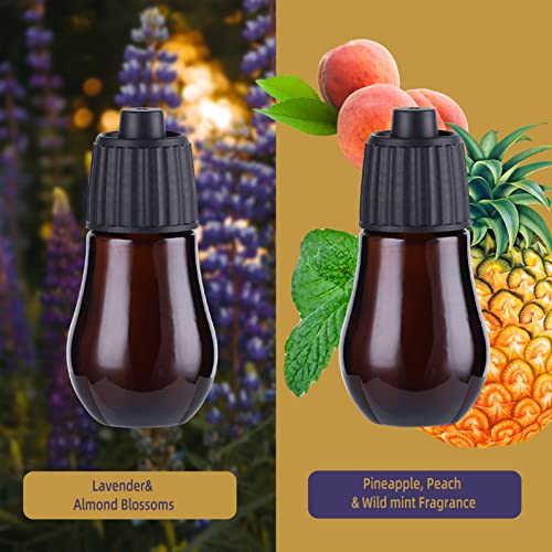HAPPTWS Essential Oil Diffuser - Waterless Diffuser 3 Timer Settings Battery Powered for Bedroom Yoga Room Toilet Pet Room...