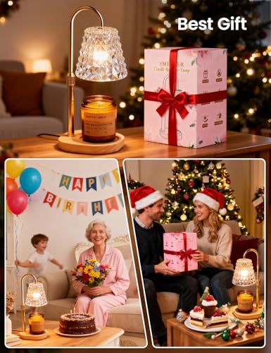 Candle Warmer Lamp with Timer Dimmable Candle Warmer Birthday Gifts for Women Mom Sister, House Warming Gifts New Home Roo...