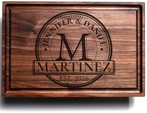 Personalized Cutting Board, Custom Wood Engraved Charcuterie Boards - Best Present for Wedding, Bridal Shower, Engagement,...