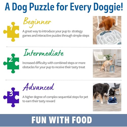 TRIXIE Turn Around - Mad Scientist Dog Activity Interactive Toy, Level 2 Food Puzzle Game, Brain Teasing Treat Dispenser, ...