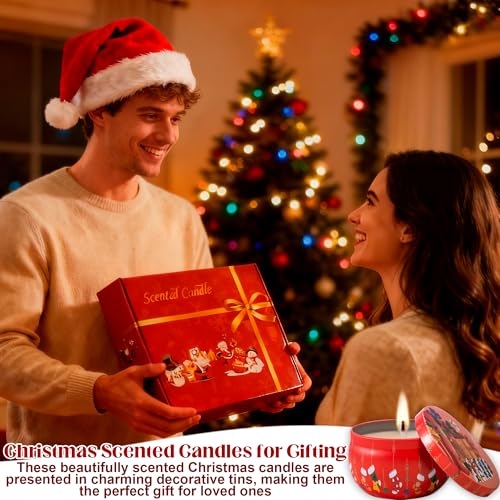 Scented Candles Gifts Set, 9 Pack Scented Candle Set Fragrances Flavor Natural Soy Wax 2.5oz Candles for Christmas Gift, W...