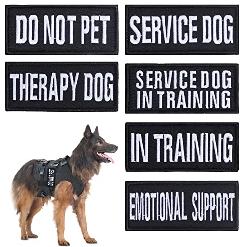 Pistha 12 Pieces Removable Tactical Dog Harness Service Dog Vest Patches Do Not Pet in Training and Emotional Support Dog ...