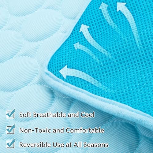 SHEJIZE Dog Cooling Mat Dog Cooling Pad Self Cooling Blanket, Washable Cooling Mat for Dogs, Pet Cooling Mat Keeps Pets Co...