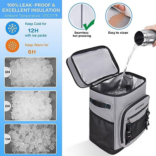 Hulongo Large Waterproof Insulated Cooler Backpack for Men & Women, Leak Proof Cooler Backpack for Camping, Beach, Fishin...