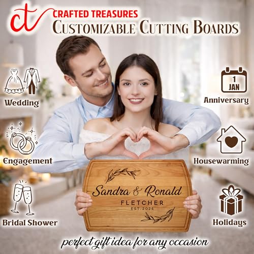 Personalized Cutting Board - Personalized Wedding Gifts for Couple - Custom Cutting Board Wood Engraved- Housewarming Gift...