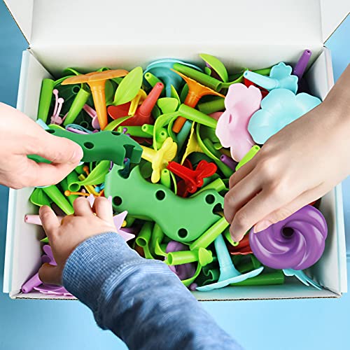 IQKidz 3-6 Years Old Toddler Toys - Flower Garden Building Toy with Insect Pegs, Educational Activity Gifts for Girls Pres...