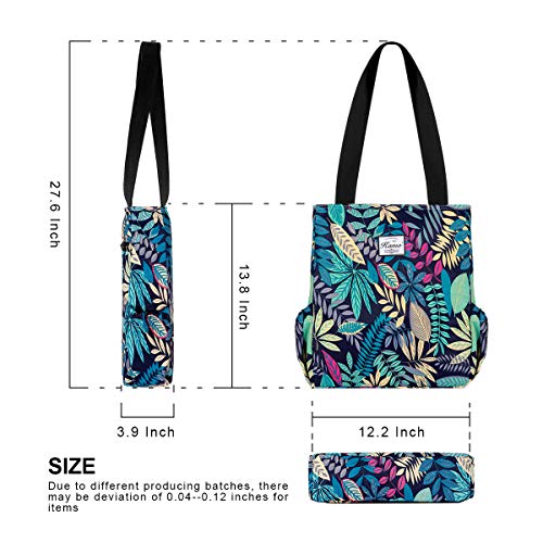 KAMO Floral Tote Bag - Waterproof Lightweight Handbags Travel Shoulder Bag for Hiking Yoga Gym Swimming Travel Beach