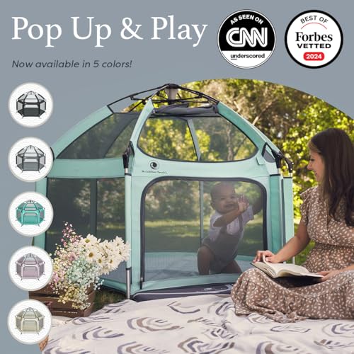 POP 'N GO PLAYPEN - Indoor & Outdoor Baby Playpen for Babies and Toddlers - Baby Beach Tent, Foldable, Portable W/Canopy, ...