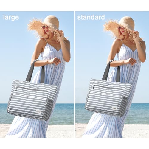 G4Free Beach Bag, Waterproof Sandproof Beach Tote Bag, Large Capacity Foldable for Women