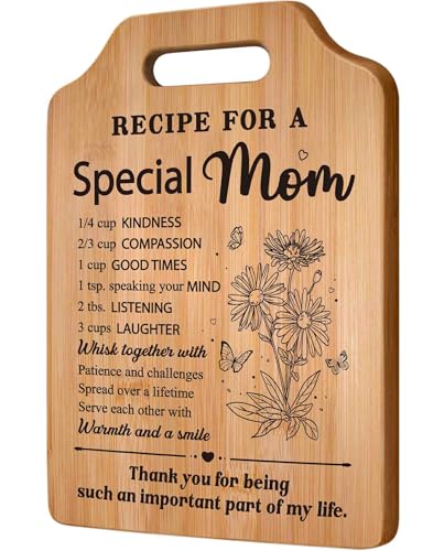 Gifts for Mom Mothers Day, Moms Birthday Gift Ideas, Recipe Cutting Board for Moms, Best Gifts for Mom Birthday, Christma...