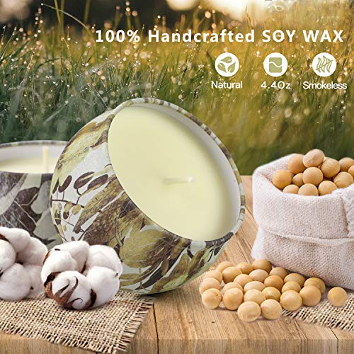 YINUO LIGHT Scented Candles Gifts Set for Women Aromatherapy Candles Stress Relief, Upgraded Large Tin of Soy Candle Scent...