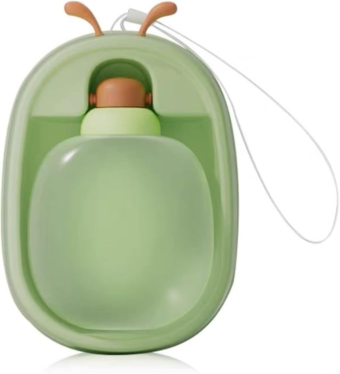 Portable Pet Water Bottle & Bowl, 17oz Leak - Proof Travel Dispenser for Outdoor Walking, Hiking(Green)