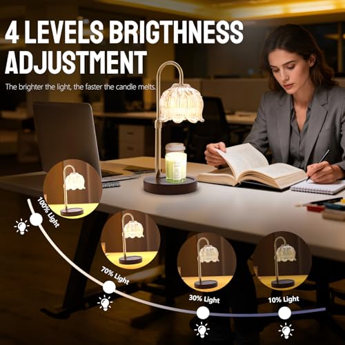 GEEZO Fragrance Candle Warmer Lamp，Electric Candle Warmer with Timer & Dimmer，Mom Christmas Birthday Gifts for Women, Hous...