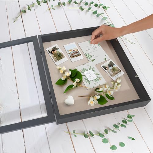 Americanflat Front Opening 11x14 Shadow Box Frame with Shatter-Resistant Glass - Silhouette Collection - Shadow Box Displa...