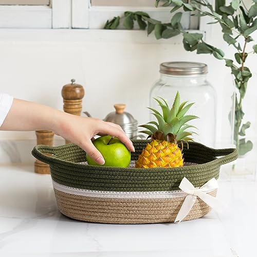 CHICVITA Small Storage Basket for Gifts Empty, Cute Decorative Basket for Living Room, Baby Gift Basket for Nursery, Rope ...