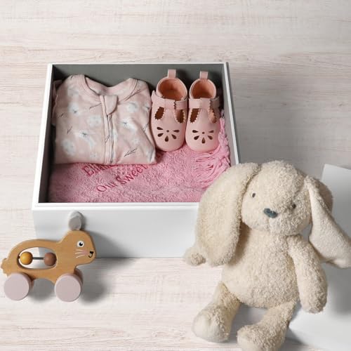 Let's Make Memories Personalized Keepsake Box for Newborn - Memento Storage - Memories Box - Baby Shower - Nursery Decor -...