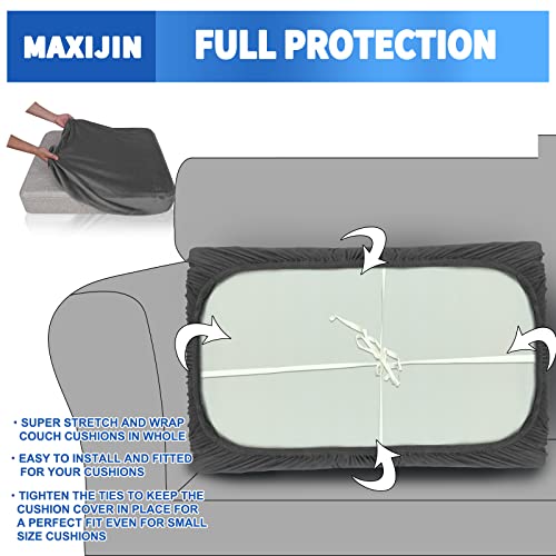 MAXIJIN Velvet Stretch Couch Cushion Covers Soft Sofa Cushion Cover Replacement Sofa Seat Cushion Slipcovers Furniture Pro...