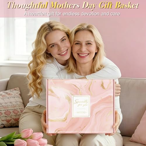 Mothers Day Birthday Gifts for Women Self Care Get Well Soon Gifts, Rose Relaxing Spa Gift Basket Thinking of You Care Pac...