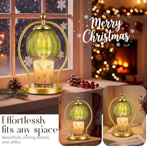COTTHOS Candle Warmer Lamp, Dimmable Candle Warmer with Timer, Vintage Candles Wax Warmers for Jar Candles Christmas Birth...