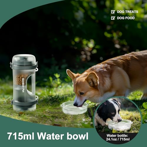 Gardner Pet Portable Dog Water Bottle&Food Container (49.6oz) – Leakproof Travel Water Bottle for Medium/Large Dogs (30+ l...