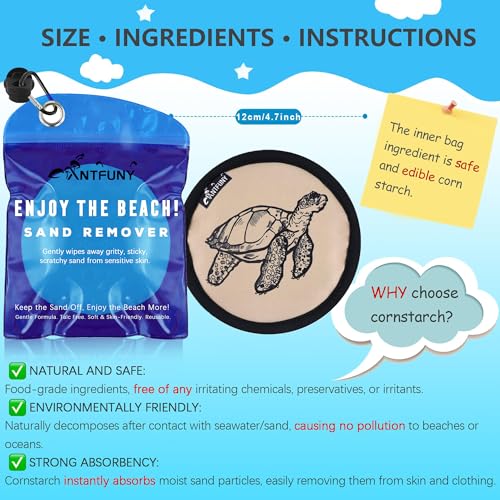 Beach Sand Remover Sand Eraser Brush Wipe Mitt Family Kids Women 2026 Summer Beach Towel Vacation Essentials Hawaii Honeym...
