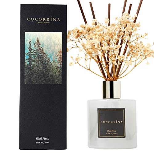 Cocorrína Reed Diffuser Sets, 6.7 fl oz. Black Forest Diffuser with Sticks Home Fragrance Reed Diffuser for Bathroom Shelf...