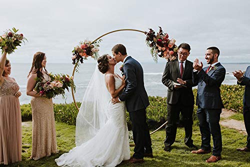 H&S BRIDAL Wedding Arch Flowers, 30 Inch Rustic Artificial Floral Swag for Door Lintel, Green Leaves Rose Peony Sunflowers...