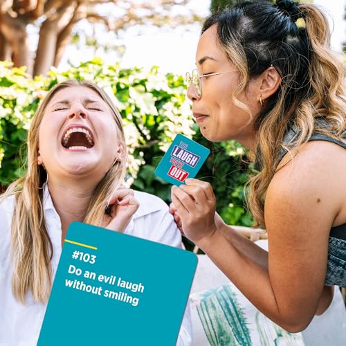 You Laugh You're Out [A Party Game with Hilarious Charades Family Card Games for Adults & Teens, 125 Prompt Cards Fun for ...