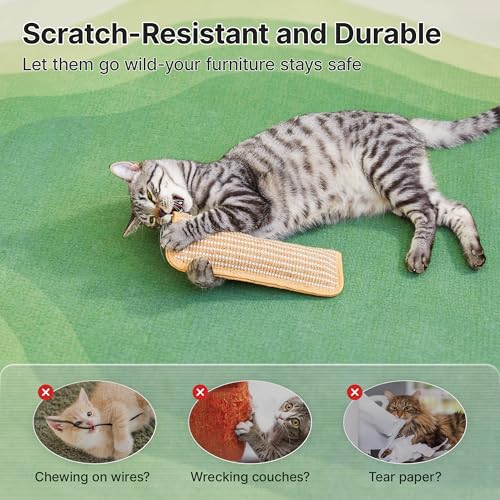 Potaroma Cat Toys Pack of 2 with 6000mg A+ Organic Catnip, Soft Sisal Material Indoor Kitten Scratching and Kicker Toys, D...
