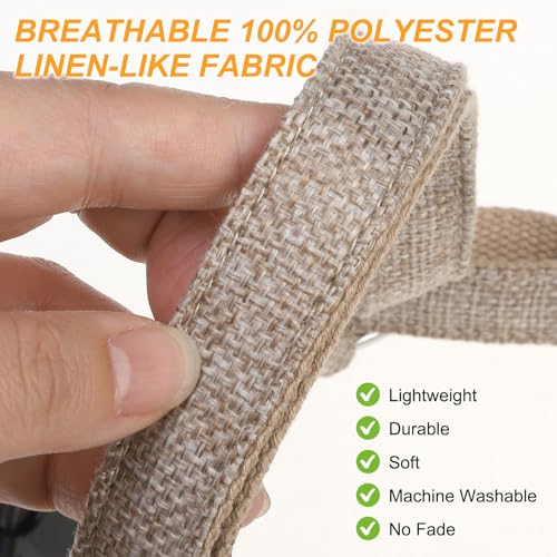 BEAUTYZOO No Pull Linen Dog Harness and Leash Set - Adjustable Step-in Puppy Harness for Small Medium Large Dogs, Escape P...