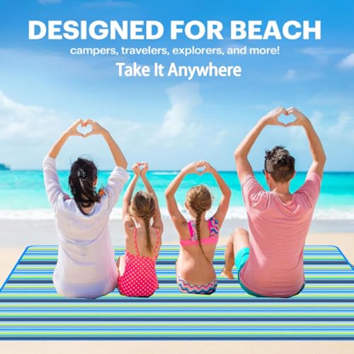 K Y KANGYUN Beach Blanket Outdoor Picnic Blankets Mat 80"x60" Extra Large Waterproof Sand Proof Camping Blanket Lightweigh...