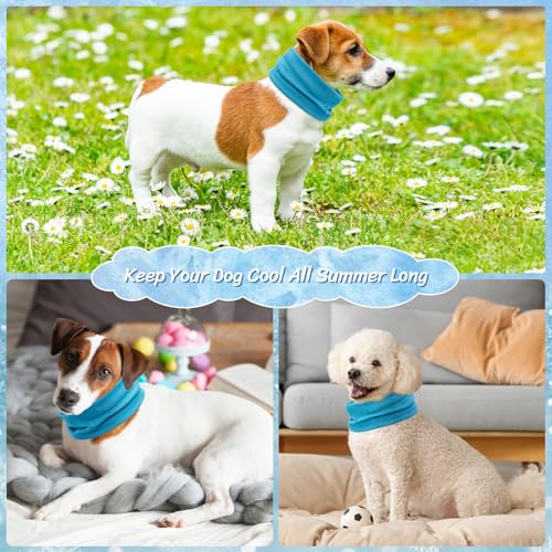 Dog Cooling Bandana Collar, Ice Instant Cooling Pet Bandana Scarf Collar for Small Medium Dogs, Breathable Ice Towels Bull...