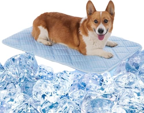 Petvolve Dog Cooling Mat, Washable Cooling Mat for Dog, Foldable Kennel Pet Bed, Cool Pad (Cool &Warm Surface) for All Sea...
