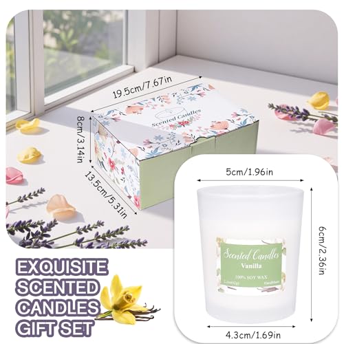 Toptime Candles for Home Scented, 6 Pack Aromatherapy Candle Gift Sets for Women, Nature Soy Wax Jar Candles 13.2oz 72h Bu...