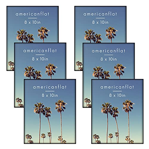 Americanflat Front Loading 8x10 Picture Frame with Shatter-Resistant Glass - Set of 6 - Metropolitan Collection - Photo Fr...