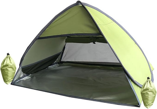 RXQNN Small Pop Up Beach Tent Portable Head Tent, Pet Shade Canopy with Breathable Meshed Window for Dogs/Cats (Light Green)