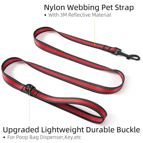 Mile High Life Night Reflective Double Adjustable Band Nylon Small Puppy Pet Dog Combo Collar Leash and Harness Set (Refle...