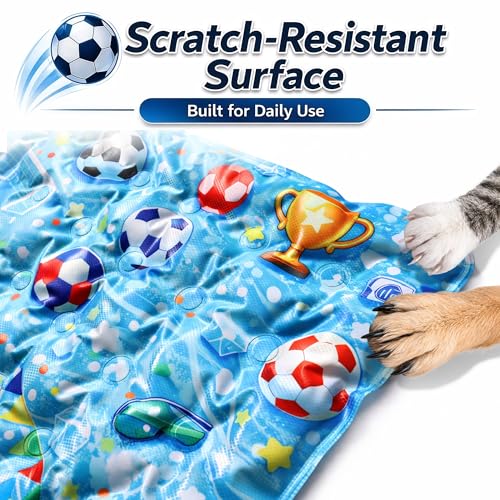 Yomvwavo Dog Cooling Mat, Water-Activated Gel Ice Pad for Dogs&Cats, No Electricity Self-Cooling Mat, Waterproof Wipe-Clea...