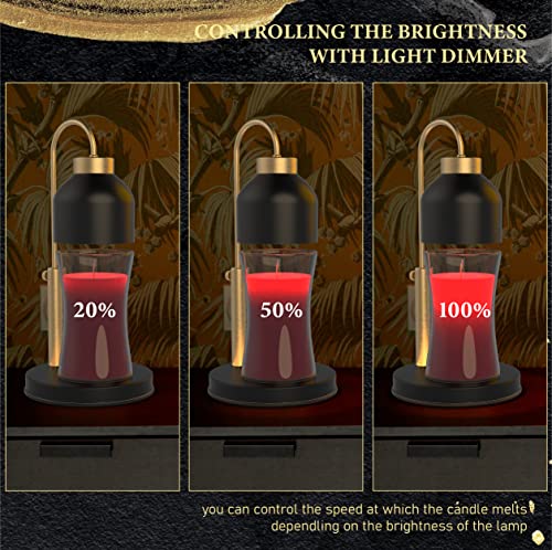 AIKUT Candle Warmer Lamp, 2 Bulbs, Timer & Dimmer, Height Adjustable, Compatible with Large Yankee Candle Jars, 3 Wick Can...