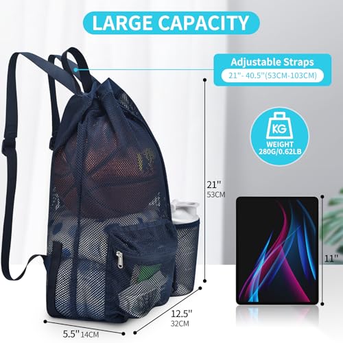 Mildbeer Large Drawstring Backpack for Men Women Athletic Gym Sports Workout Beach Swimming Commuting Travel
