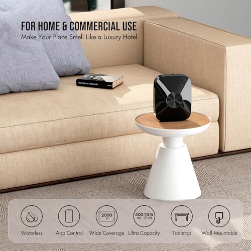 Airversa Smart Waterless Essential Oil Diffuser Scent Air Machine with 12A1V Power Adapter for Large Rooms Spaces Home and...