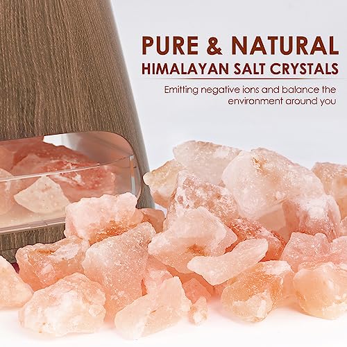 SALKING 2-in-1 Himalayan Salt Lamp Diffuser, Cool Mist Humidifier, Aromatherapy & Himalayan Salt Therapy, 100% Pure Himala...