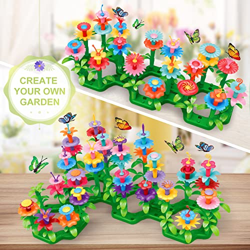 SpringFlower Toys for Girls 3 4 5 6 7 Years Old, Flower Garden Building Kit with Storage case,Educational STEM Toy and Pre...